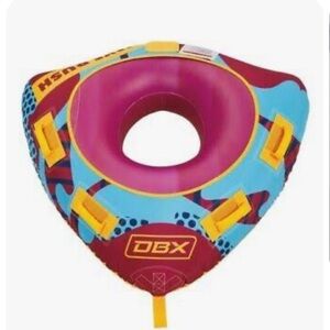 DBX Wave Rush 1-Person Towable Tube Triangle Inflatable Boat Lake Water Sports